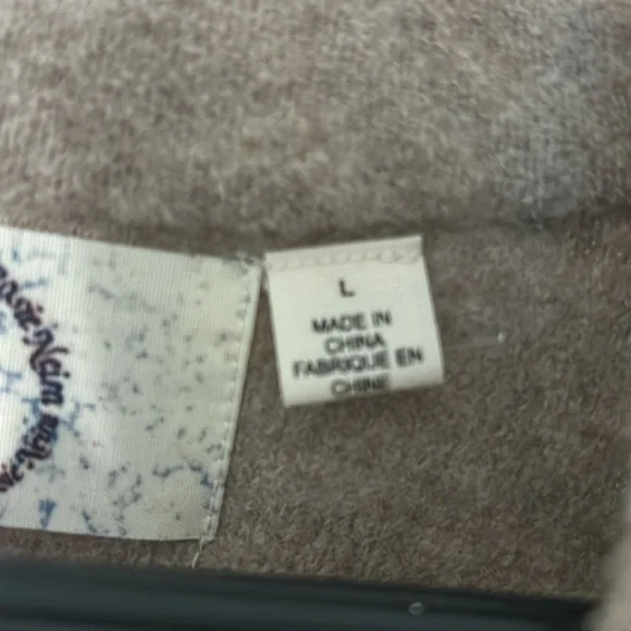 Anthropologie Tan Cardigan with brown Accents 100% wool - Picture 9 of 11